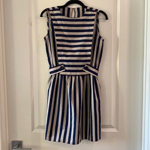 Vintage Vicki Vaughn Junior Dress Nautical Sailor Tabard Striped Union Made USA